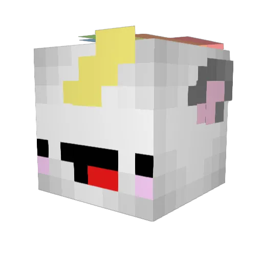 Unic0rnthug Minecraft avatar head, 3D render