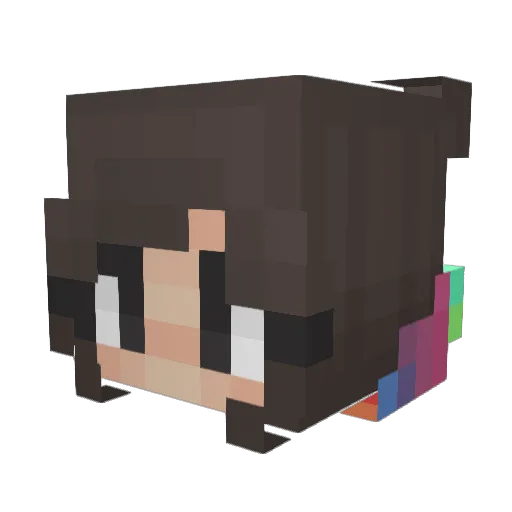 Unica69 Minecraft avatar head, 3D render