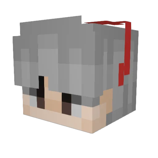 Unicarrot Minecraft avatar head, 3D render