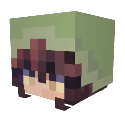 Unicorn1890 Minecraft avatar head, 3D render