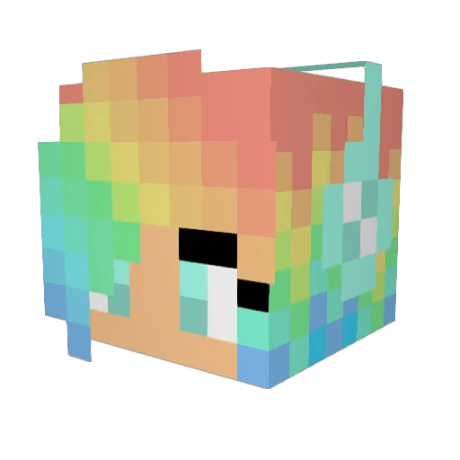 Unicorn5544 Minecraft avatar head, 3D render