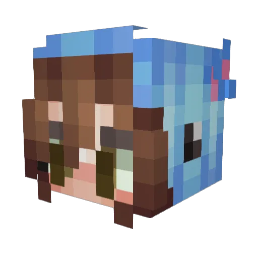 Unicorn6789 Minecraft avatar head, 3D render
