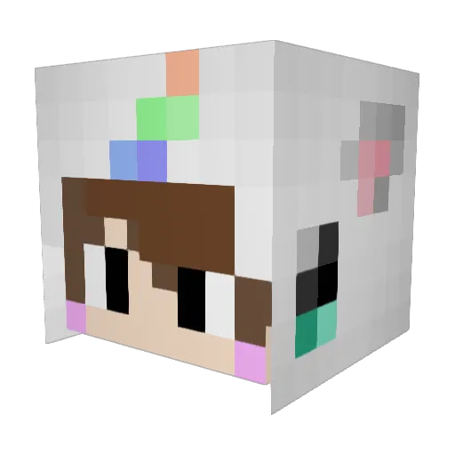 UnicornBoy17 Minecraft avatar head, 3D render