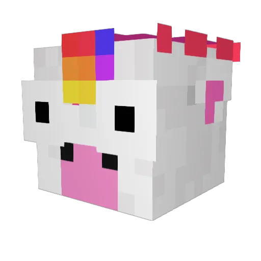 UnicornFabio Minecraft avatar head, 3D render