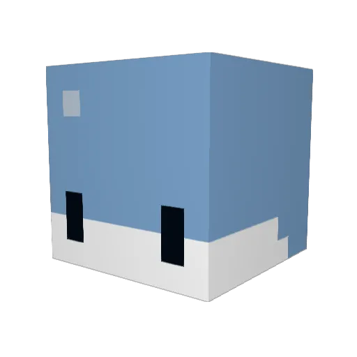 UnicornFloa Minecraft avatar head, 3D render