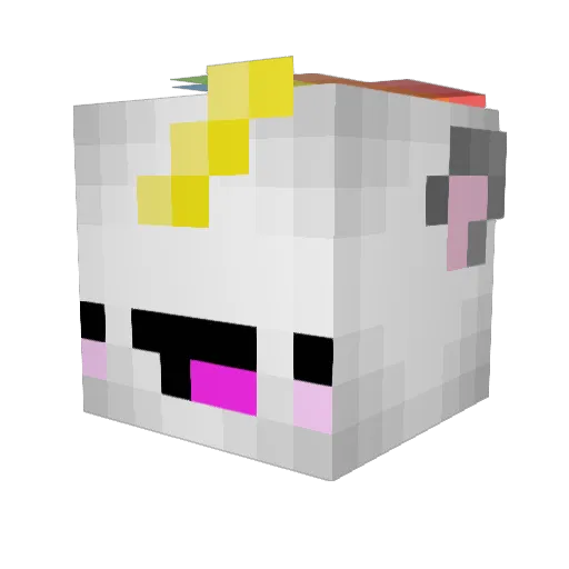 UnicornGamer69 Minecraft avatar head, 3D render