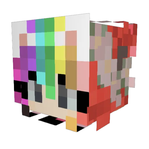 UnicornGamer8 Minecraft avatar head, 3D render
