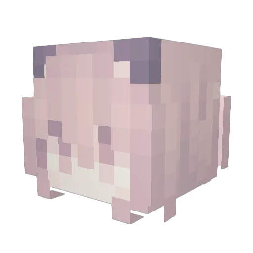 UnicornGirl_33 Minecraft avatar head, 3D render