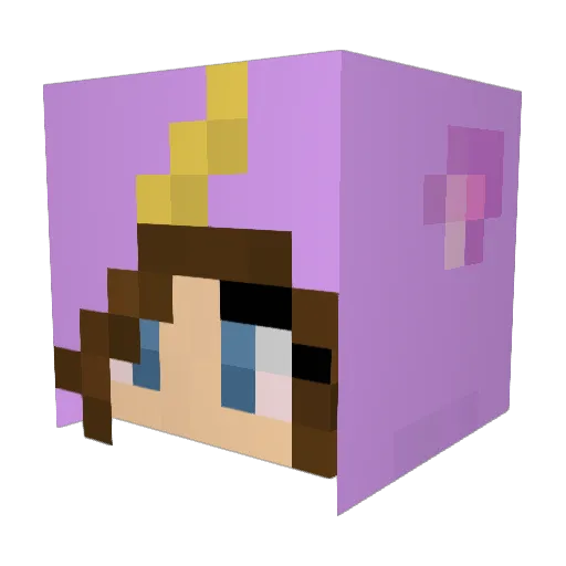 UnicornMLover Minecraft avatar head, 3D render