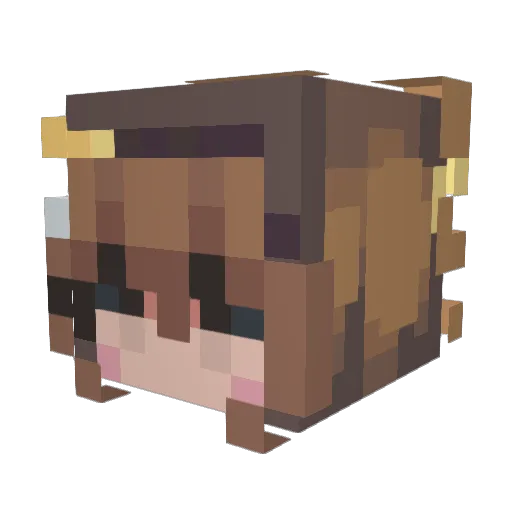 UnicornPal2 Minecraft avatar head, 3D render