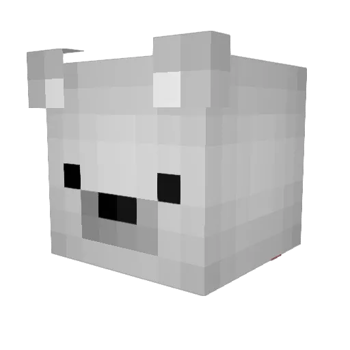 UnicornPowers35 Minecraft avatar head, 3D render
