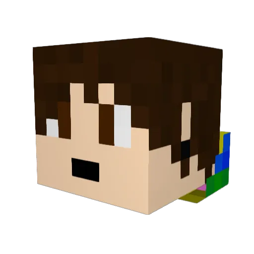 UnicornRodri Minecraft avatar head, 3D render