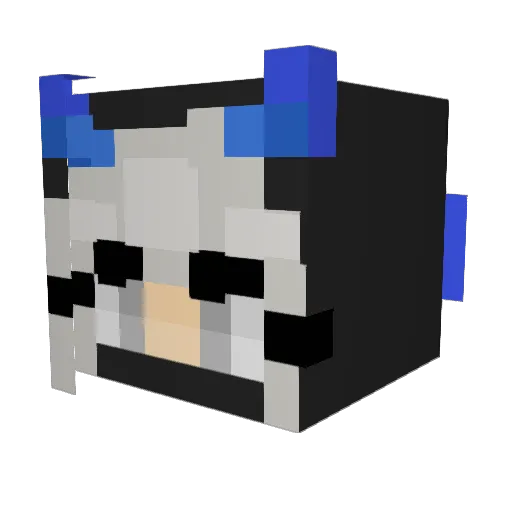 UnicornSkeleton Minecraft avatar head, 3D render