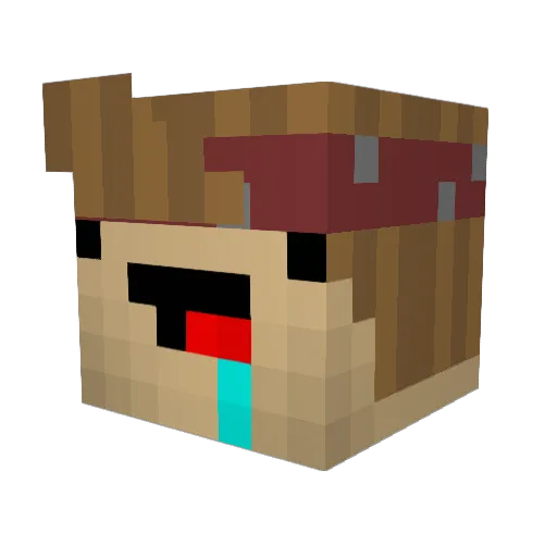 UnicornWizard123 Minecraft avatar head, 3D render