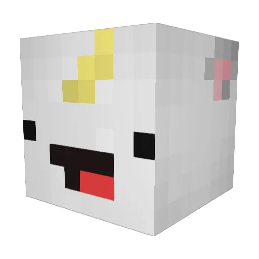 Unicorn_hc Minecraft avatar head, 3D render
