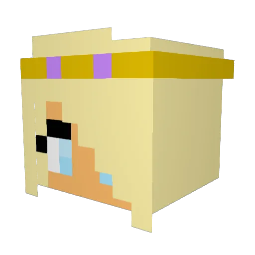 Unicornbrooke Minecraft avatar head, 3D render