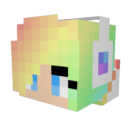 Unicorngamer540 Minecraft avatar head, 3D render