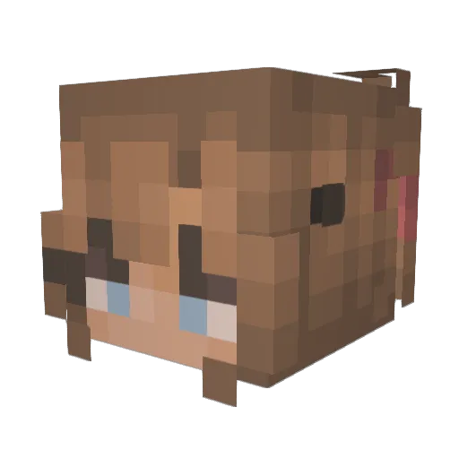 Unicorngirl321 Minecraft avatar head, 3D render