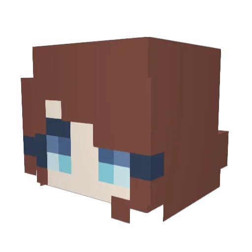 Unicorngymnast3 Minecraft avatar head, 3D render
