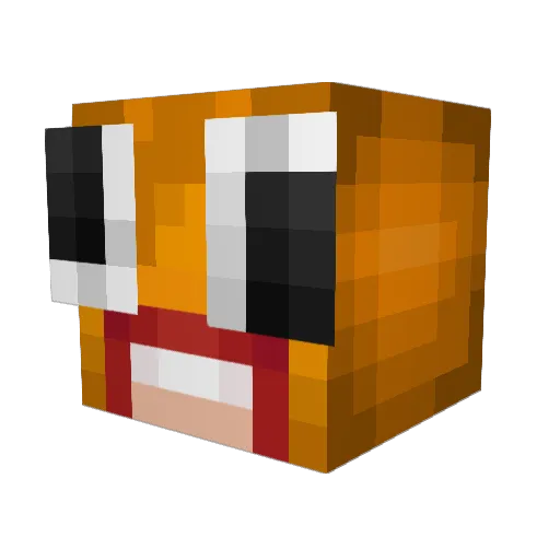 UnicornnRainbow Minecraft avatar head, 3D render