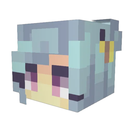 UnicornsInMyYard Minecraft avatar head, 3D render