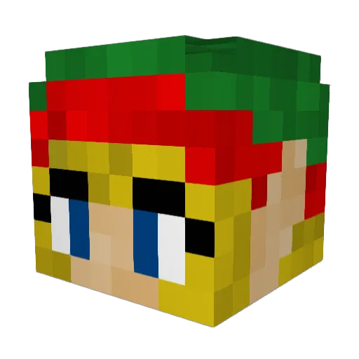 Unicornsoap123 Minecraft avatar head, 3D render
