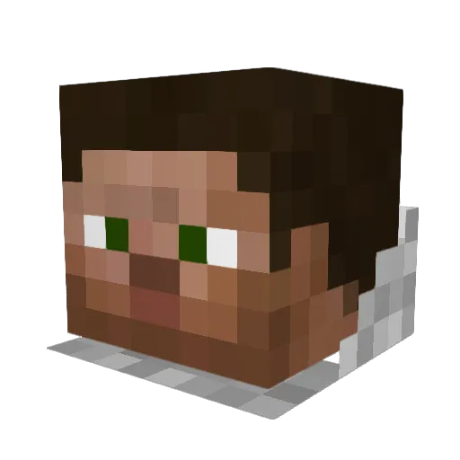 Unicornvenom Minecraft avatar head, 3D render