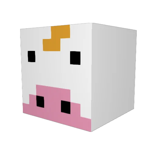Unicorpia Minecraft avatar head, 3D render