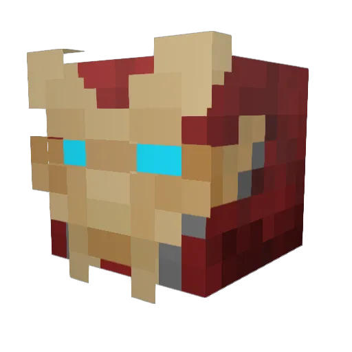 Unidentified376 Minecraft avatar head, 3D render