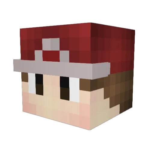 Unigod52 Minecraft avatar head, 3D render