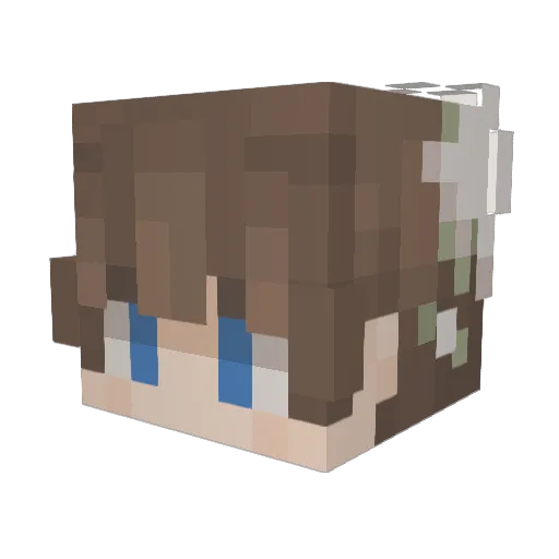 Uniixon Minecraft avatar head, 3D render
