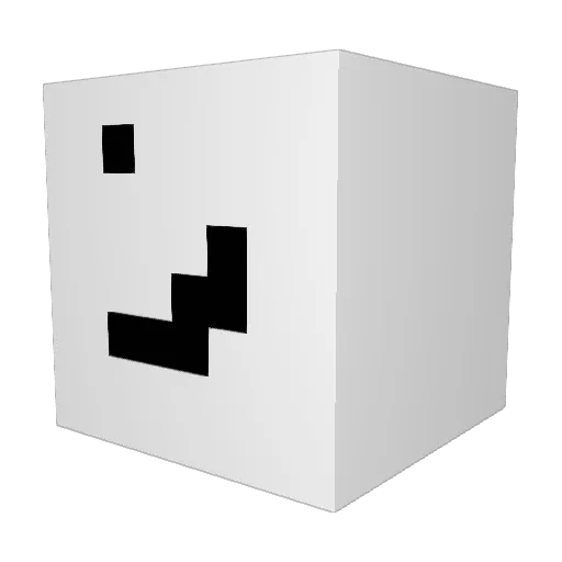Uniki_ Minecraft avatar head, 3D render