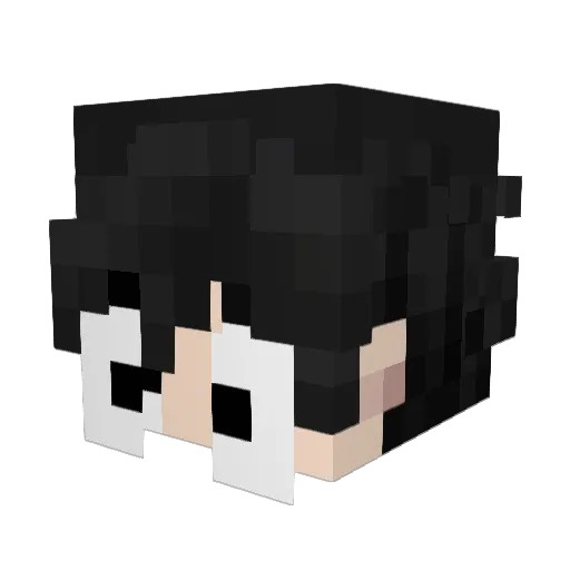 Unimaginablle Minecraft avatar head, 3D render