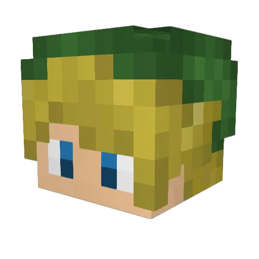 Uninspiredsatire Minecraft avatar head, 3D render