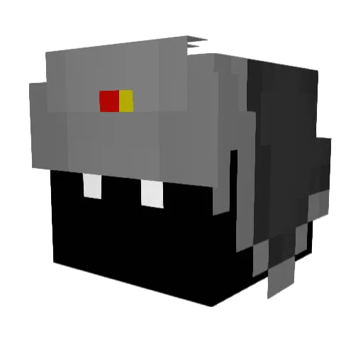 Unintelligibl3 Minecraft avatar head, 3D render
