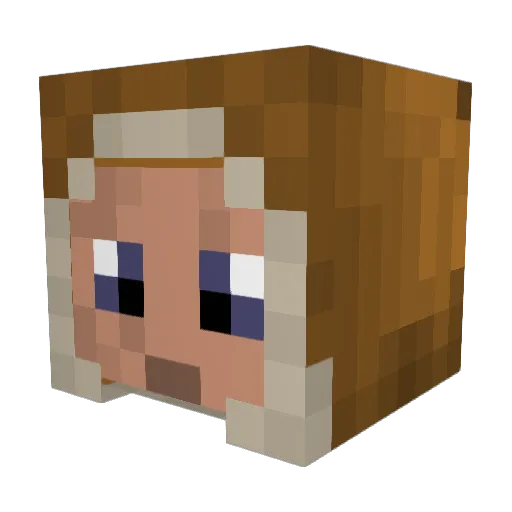 UnionJesus Minecraft avatar head, 3D render