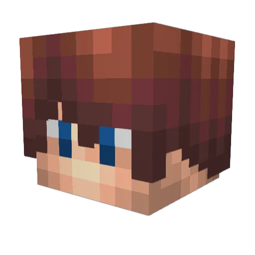 Uniphied Minecraft avatar head, 3D render