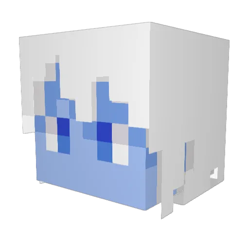 Uniponska Minecraft avatar head, 3D render