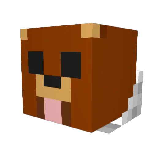 UniqZz Minecraft avatar head, 3D render