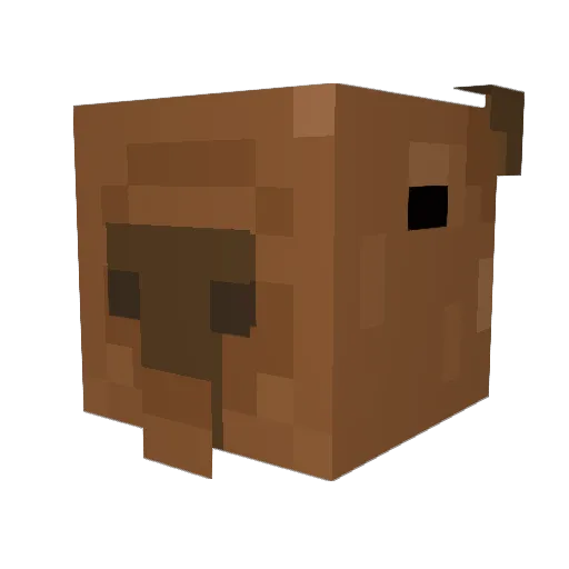 Uniqlochi Minecraft avatar head, 3D render