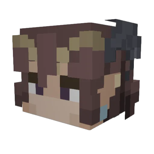 UniqueGodd3ss Minecraft avatar head, 3D render