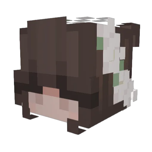UniqueJuli Minecraft avatar head, 3D render