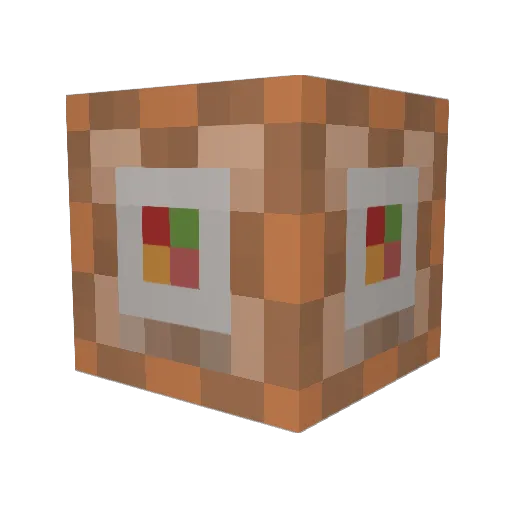 UniqueTool Minecraft avatar head, 3D render