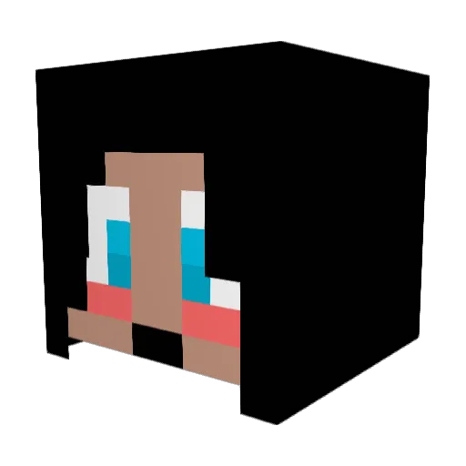 Uniquebutterfly Minecraft avatar head, 3D render