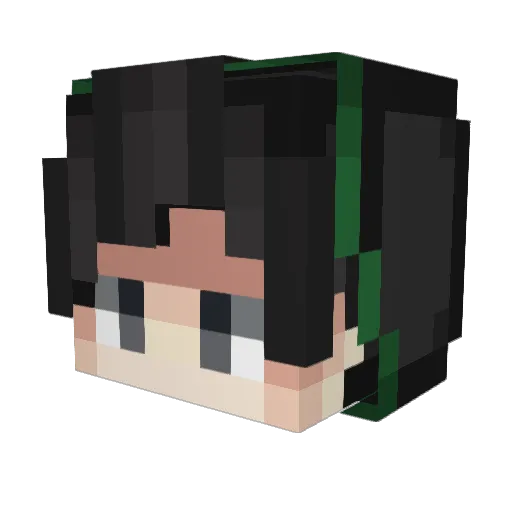 Uniquegoku Minecraft avatar head, 3D render