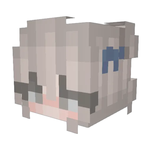 Uniquekk Minecraft avatar head, 3D render