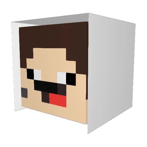 UniquelyCommon Minecraft avatar head, 3D render