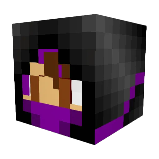 UniquelyElite Minecraft avatar head, 3D render