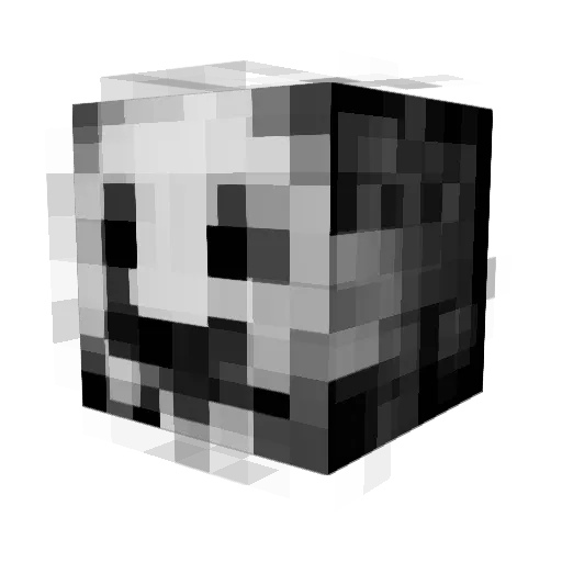 UniquexYT Minecraft avatar head, 3D render