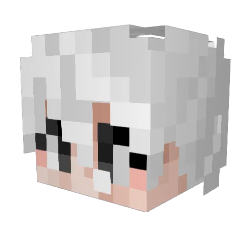 Unirainbowcorn Minecraft avatar head, 3D render